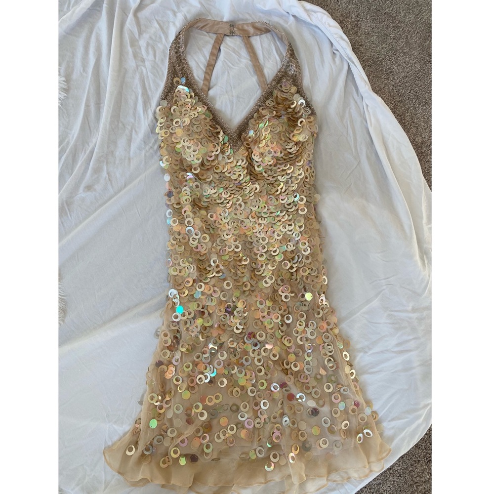 Sue Wong Sequin & Beaded Dress
